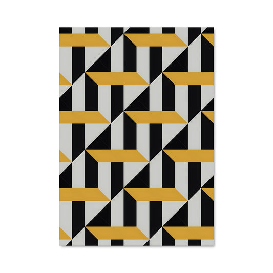 Poster Noir et Jaune Geométrique