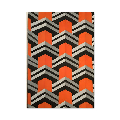 Poster Orange et Noir Geométrique