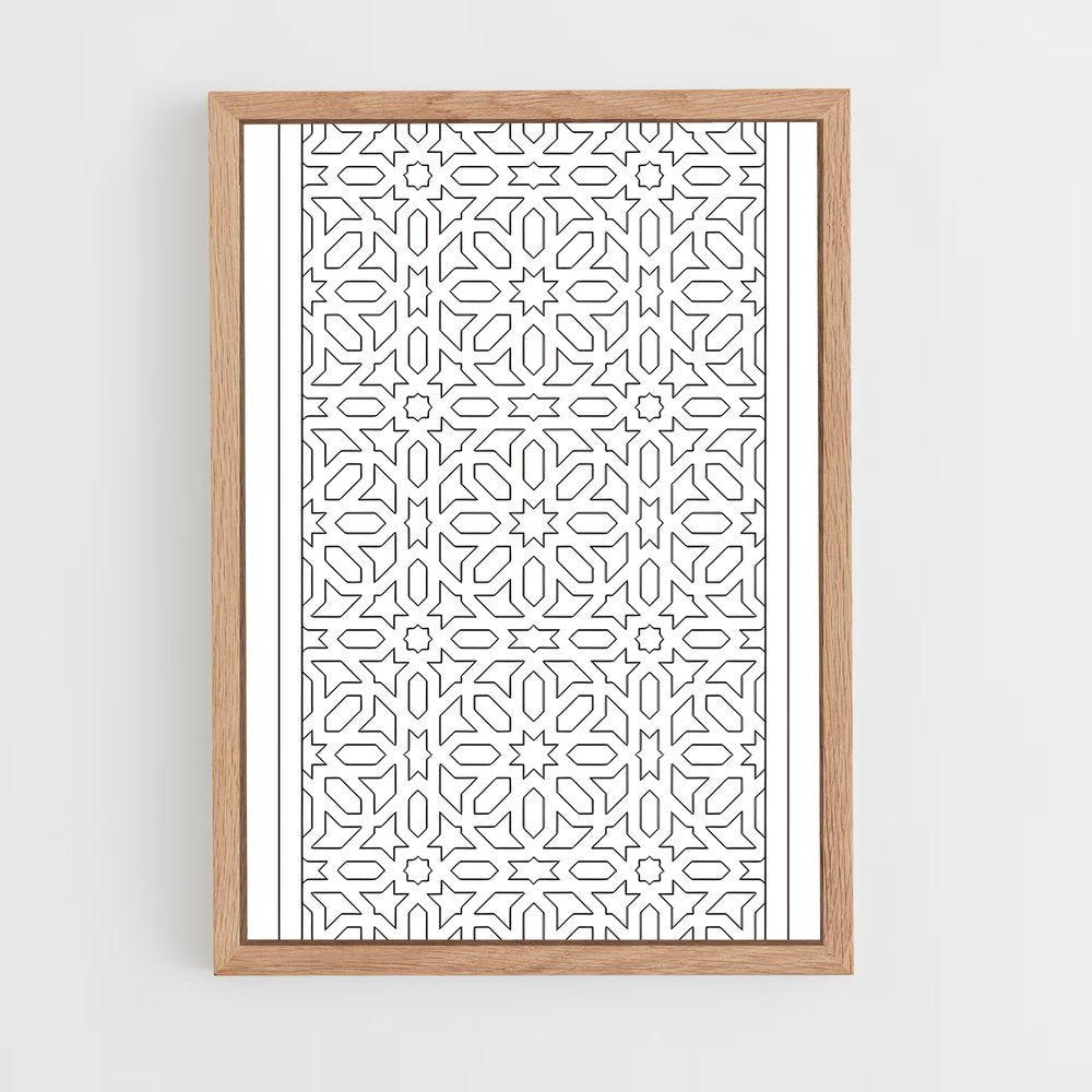 ap-geometric patterns-1 cadre Bois clair