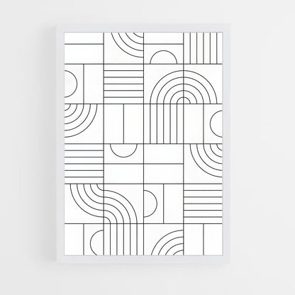 ap-geometric patterns-10 cadre Blanc