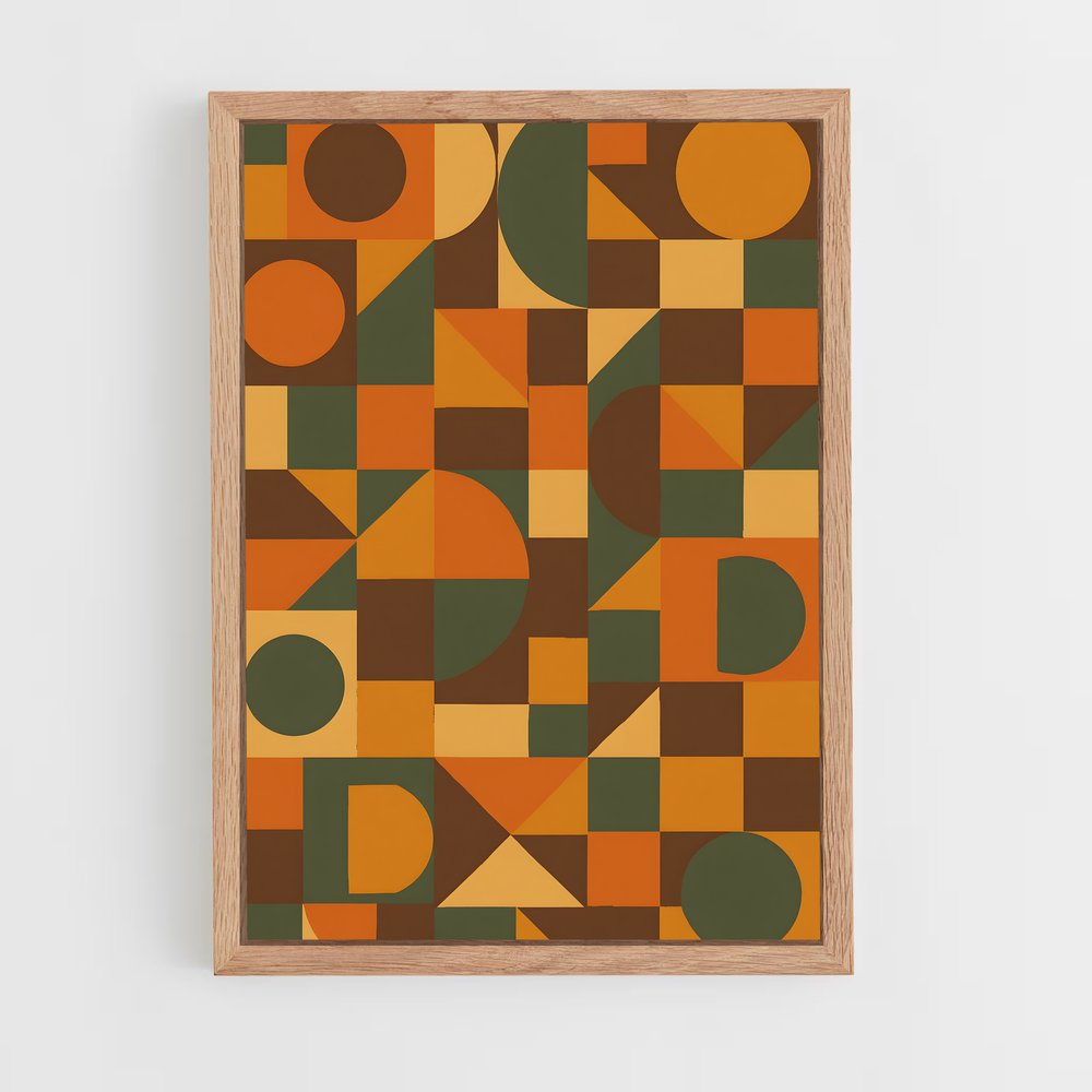 ap-geometric patterns-12 cadre Bois clair