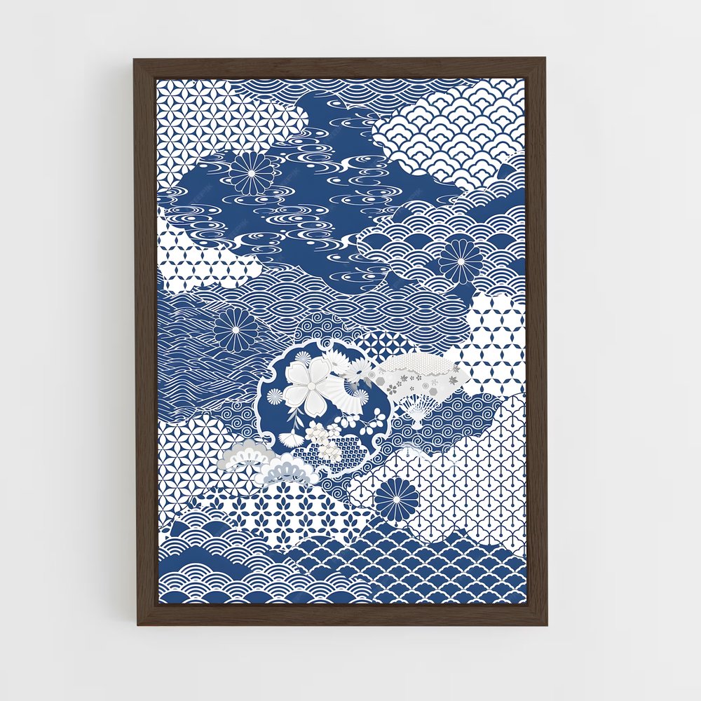 ap-geometric patterns-15 cadre Bois foncé