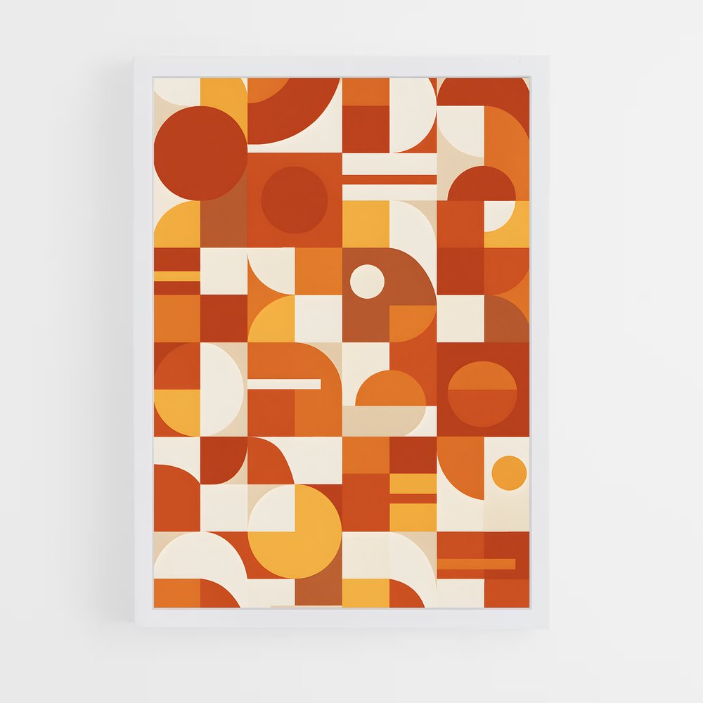 ap-geometric shapes-3 cadre Blanc