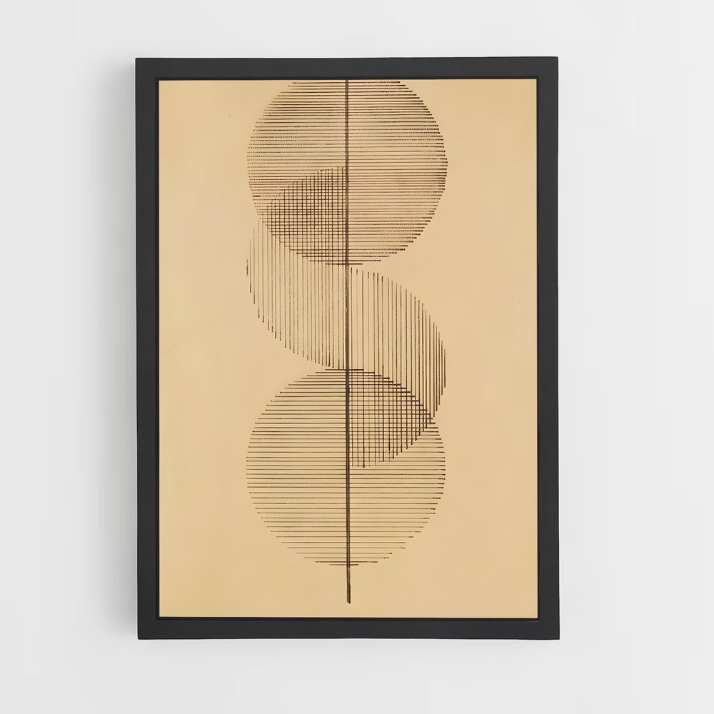 ap-geometric shapes-4 cadre Noir