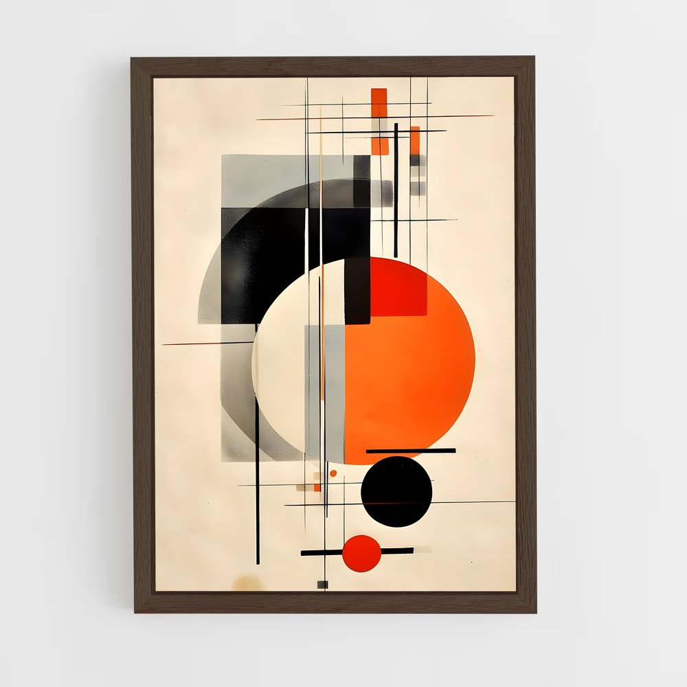 ap-geometric shapes-6 cadre Bois foncé