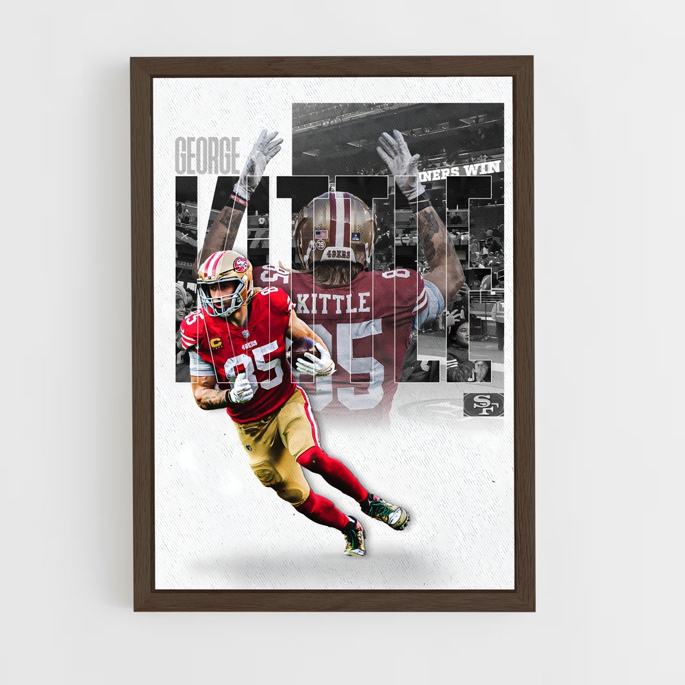 ap-george kittle-4 cadre Bois foncé