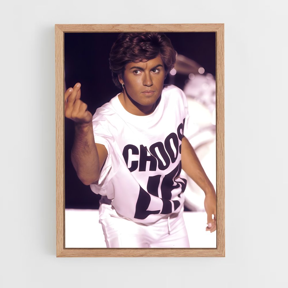 ap-george michael-2 cadre Bois clair