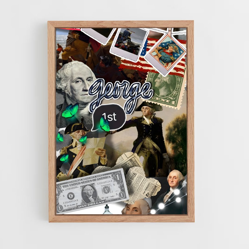 ap-george washington-10 cadre Bois clair
