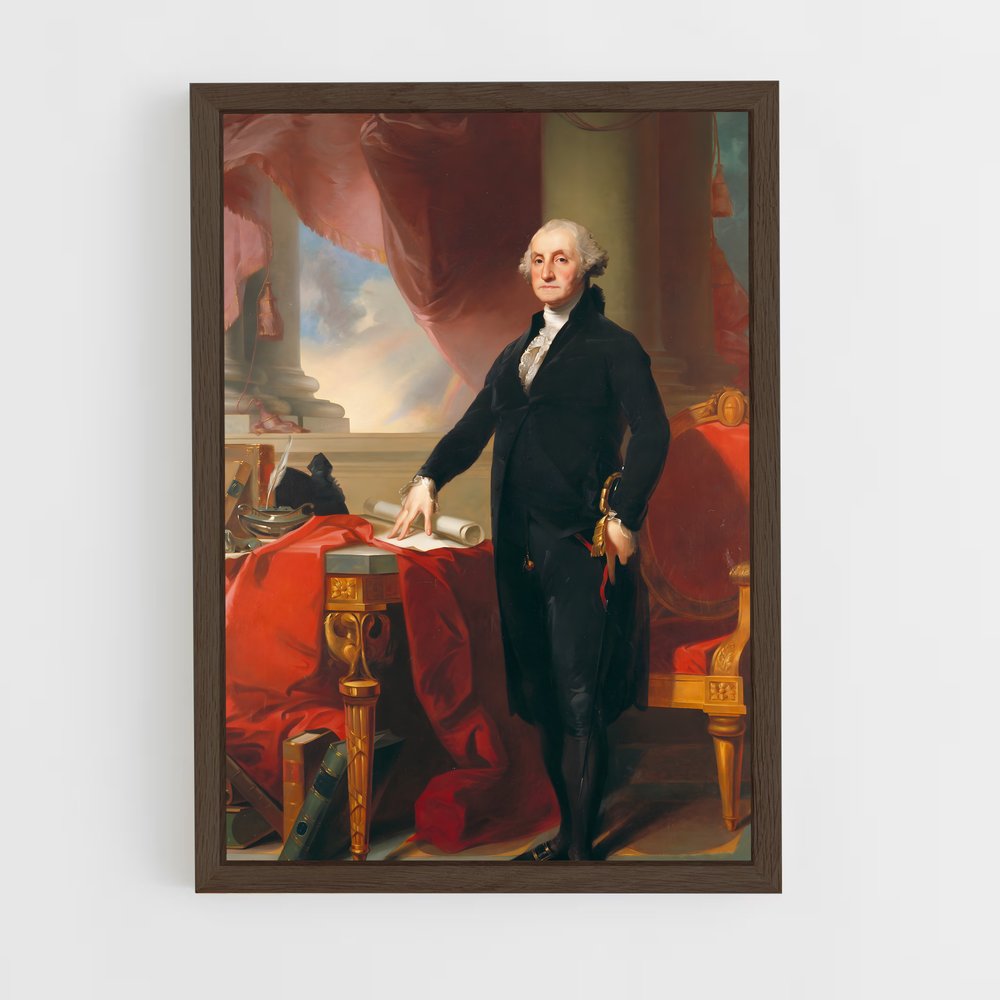 ap-george washington-2 cadre Bois foncé