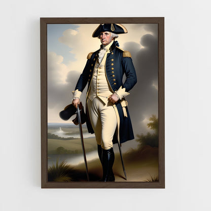 ap-george washington-6 cadre Bois foncé