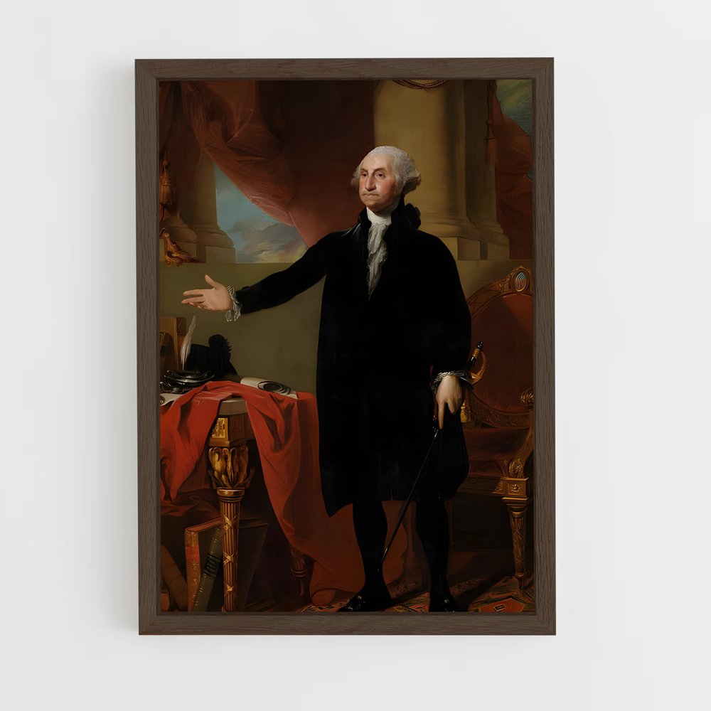 ap-george washington-9 cadre Bois foncé