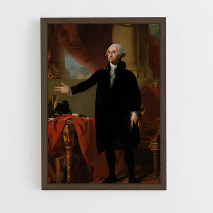 ap-george washington-9 cadre Bois foncé