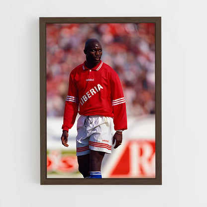 ap-george weah-5 cadre Bois foncé