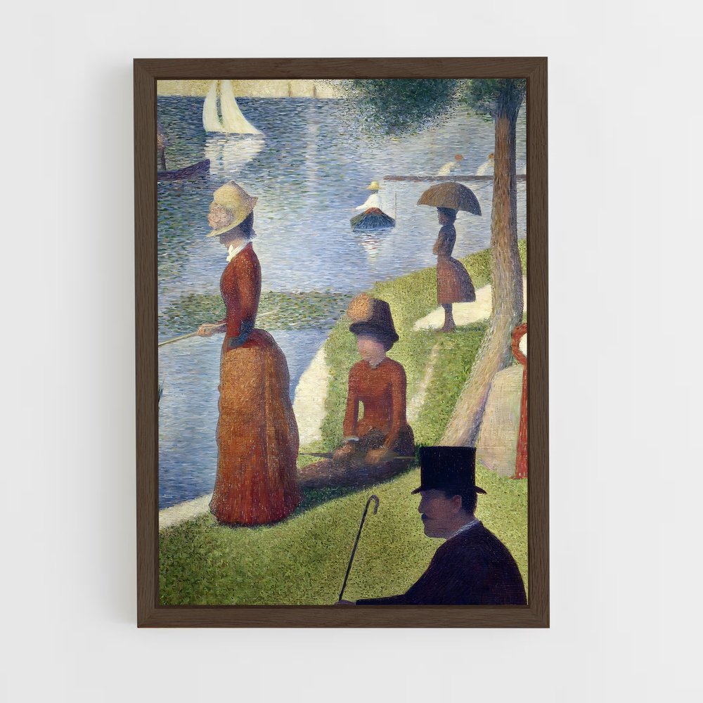 ap-georges seurat-6 cadre Bois foncé