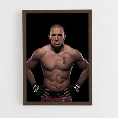 ap-georges st-pierre-2 cadre Bois foncé