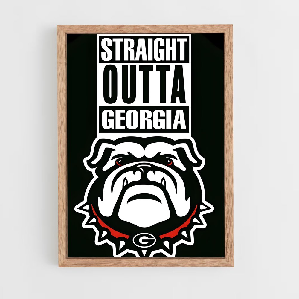 ap-georgia bulldogs-3 cadre Bois clair