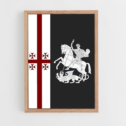 ap-georgia flag-2 cadre Bois clair