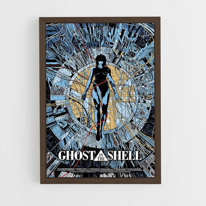 ap-ghost in the shell-1 cadre Bois foncé