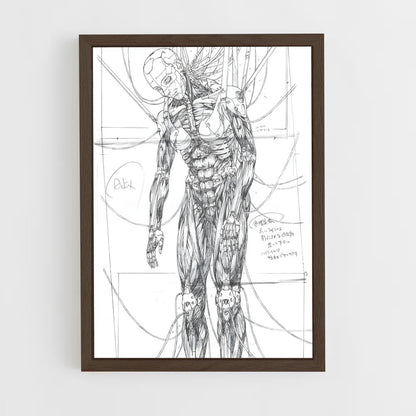ap-ghost in the shell-7 cadre Bois foncé
