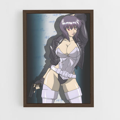 ap-ghost in the shell-8 cadre Bois foncé