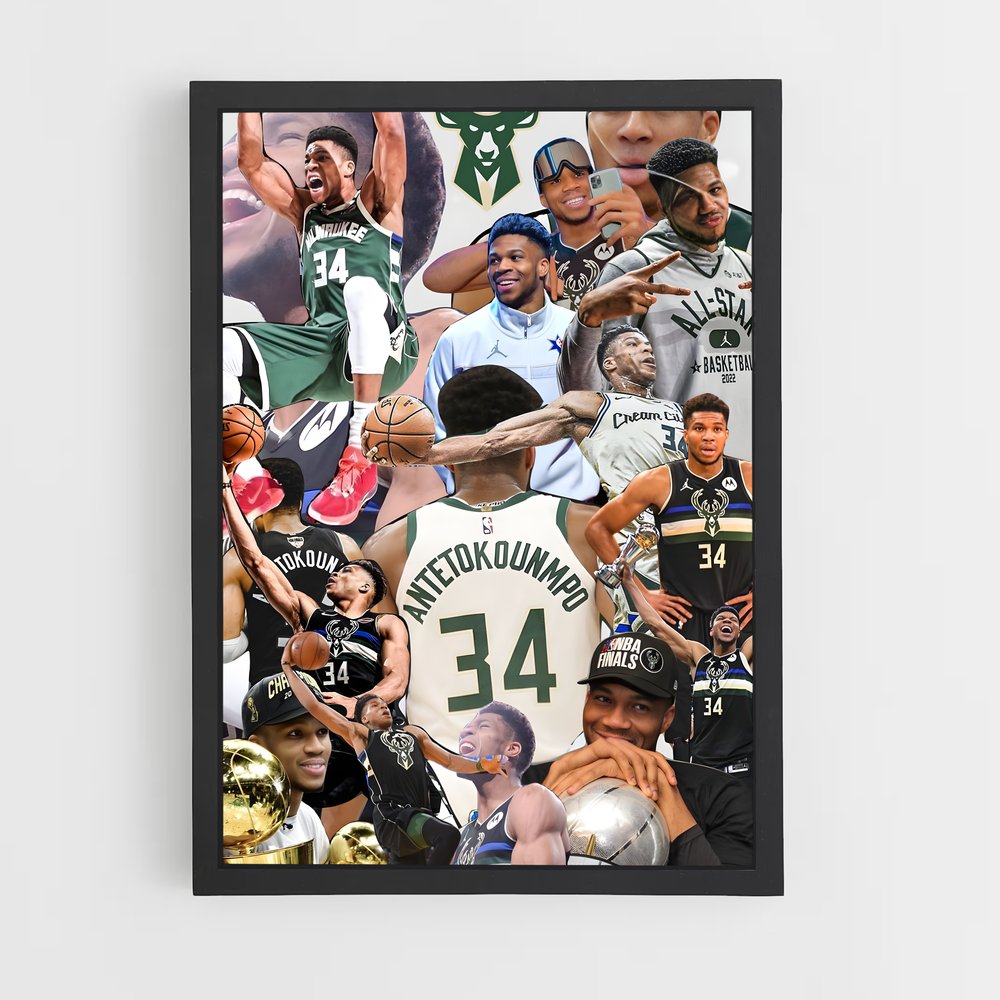 ap-giannis antetokounmpo-4 cadre Noir