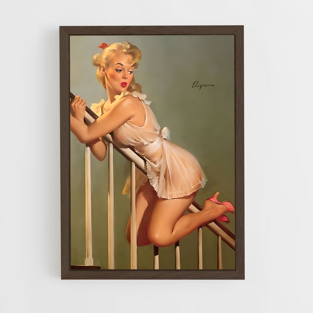 ap-gil elvgren-1 cadre Bois foncé