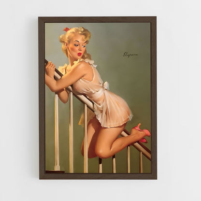 ap-gil elvgren-1 cadre Bois foncé