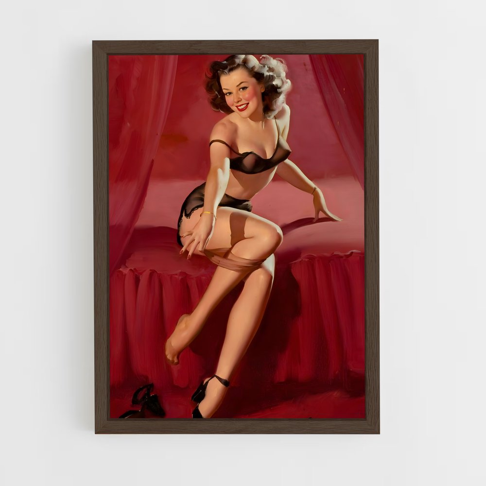 ap-gil elvgren-2 cadre Bois foncé