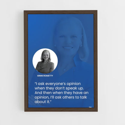ap-ginni rometty-3 cadre Bois foncé