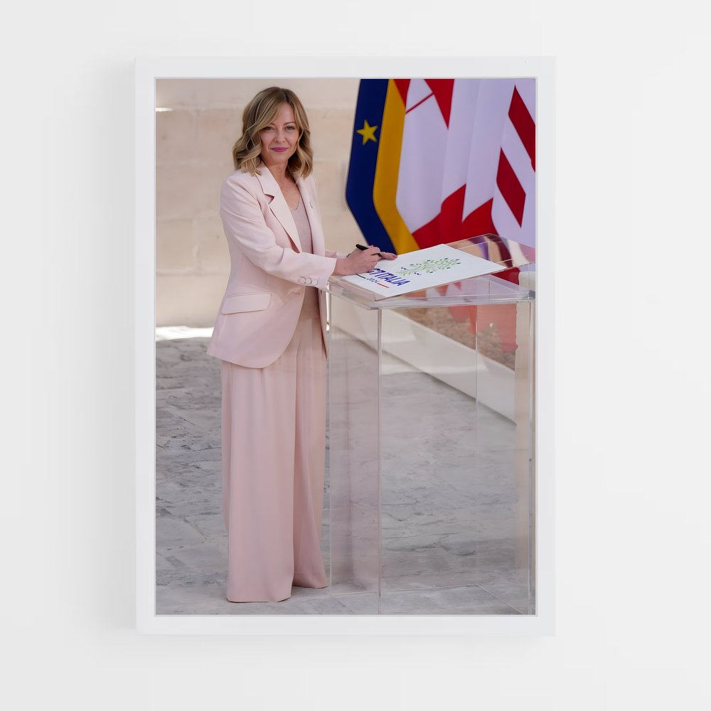 ap-giorgia meloni-2 cadre Blanc