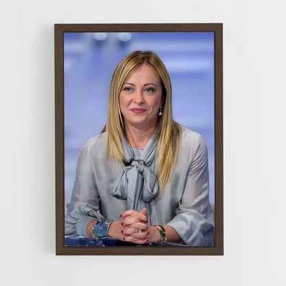 ap-giorgia meloni-6 cadre Bois foncé