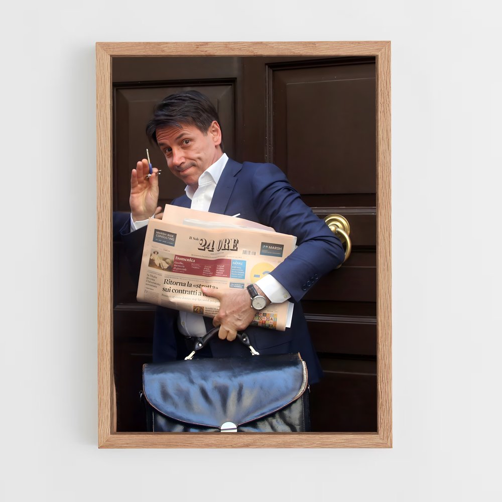 ap-giuseppe conte-3 cadre Bois clair