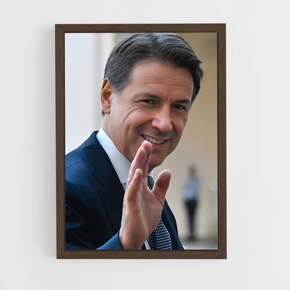 ap-giuseppe conte-4 cadre Bois foncé