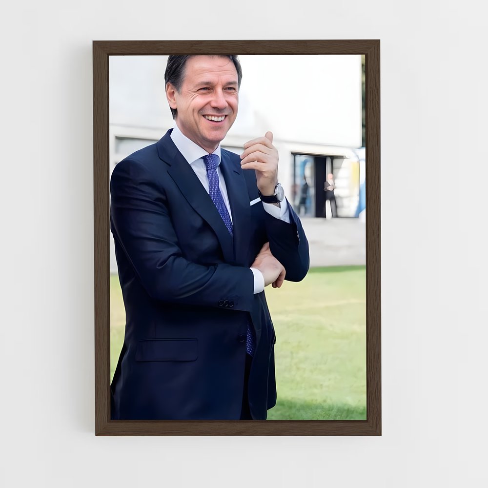 ap-giuseppe conte-6 cadre Bois foncé
