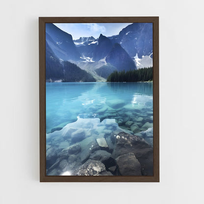 ap-glacial lake-2 cadre Bois foncé