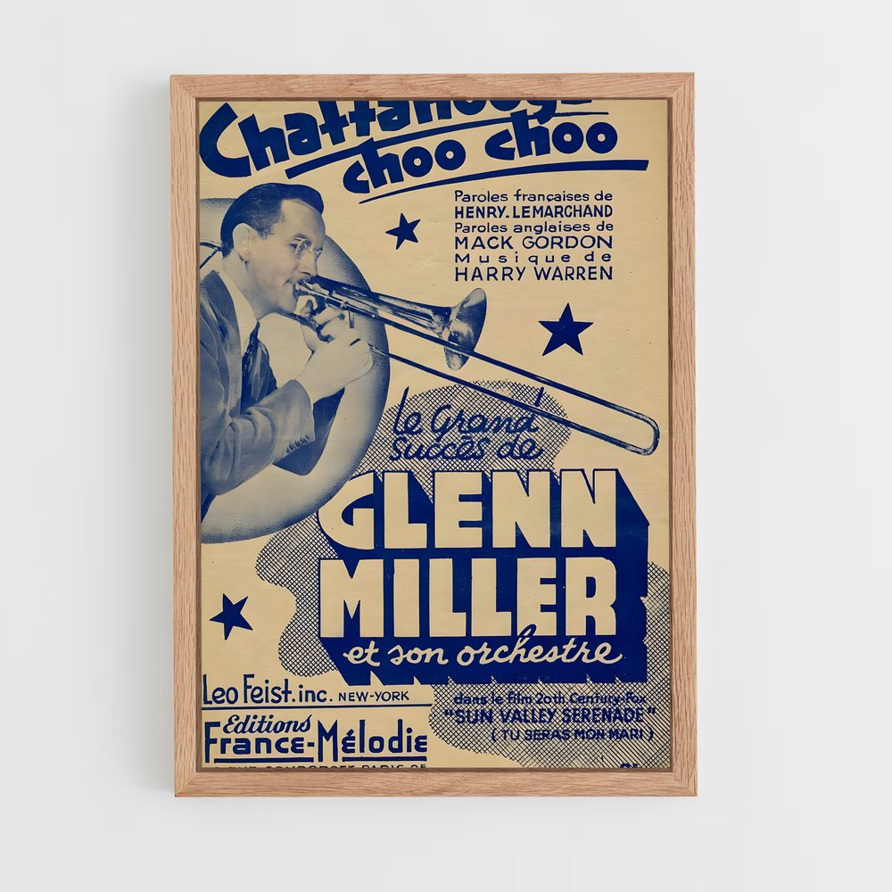 ap-glenn miller-3 cadre Bois clair