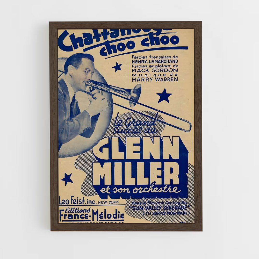 ap-glenn miller-3 cadre Bois foncé