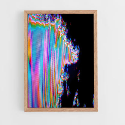 ap-glitch art-1 cadre Bois clair