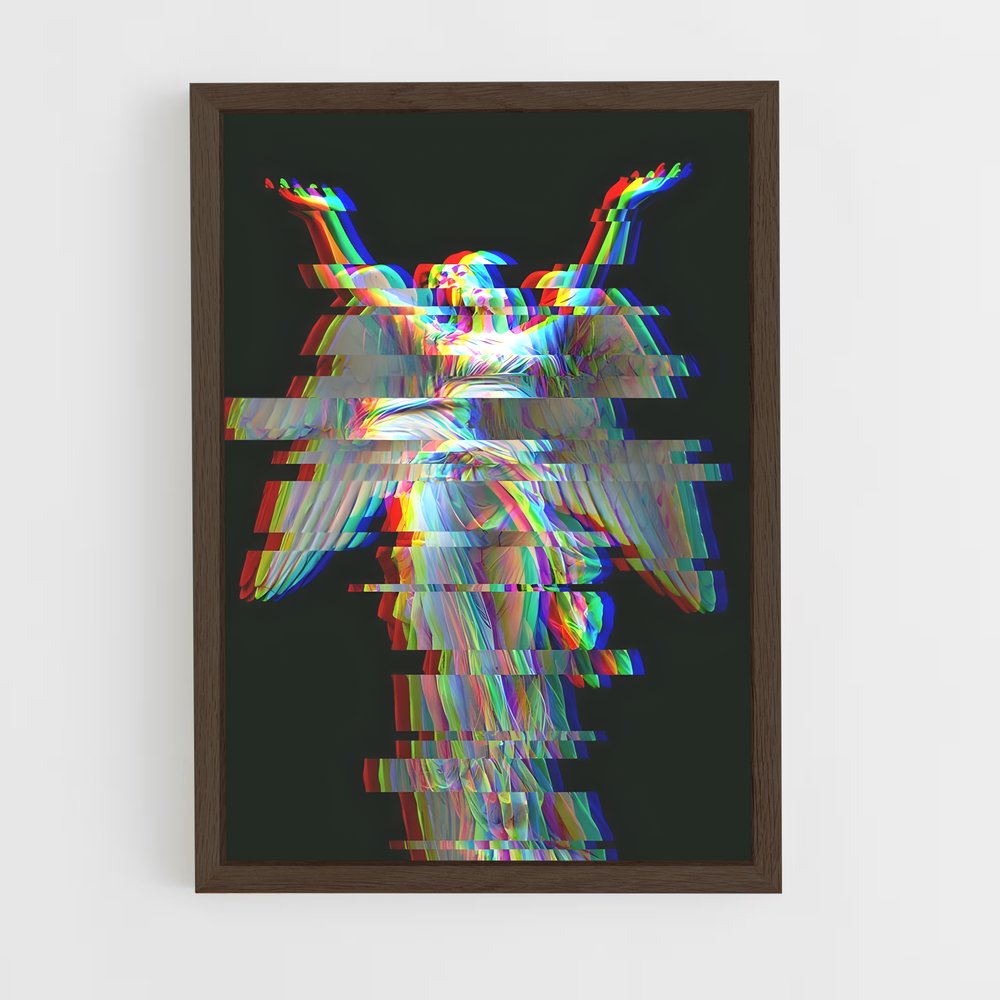 ap-glitch art-2 cadre Bois foncé