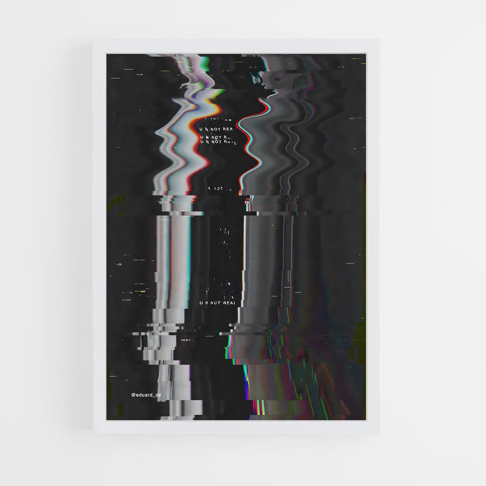 ap-glitch art-3 cadre Blanc