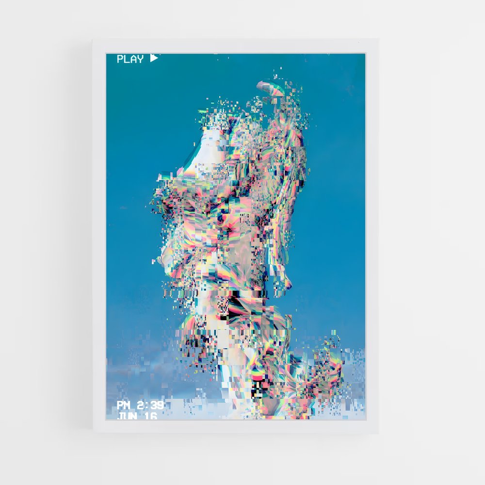 ap-glitch art-4 cadre Blanc
