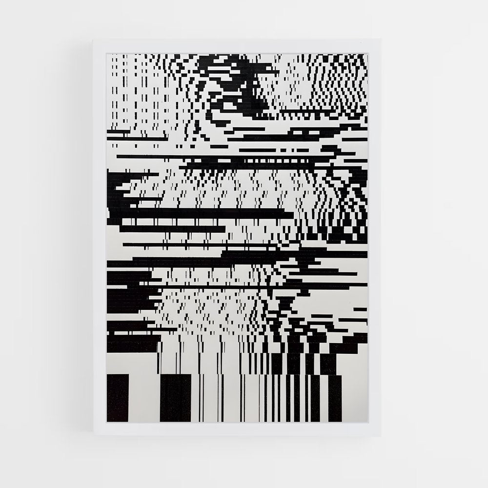 ap-glitch art-5 cadre Blanc