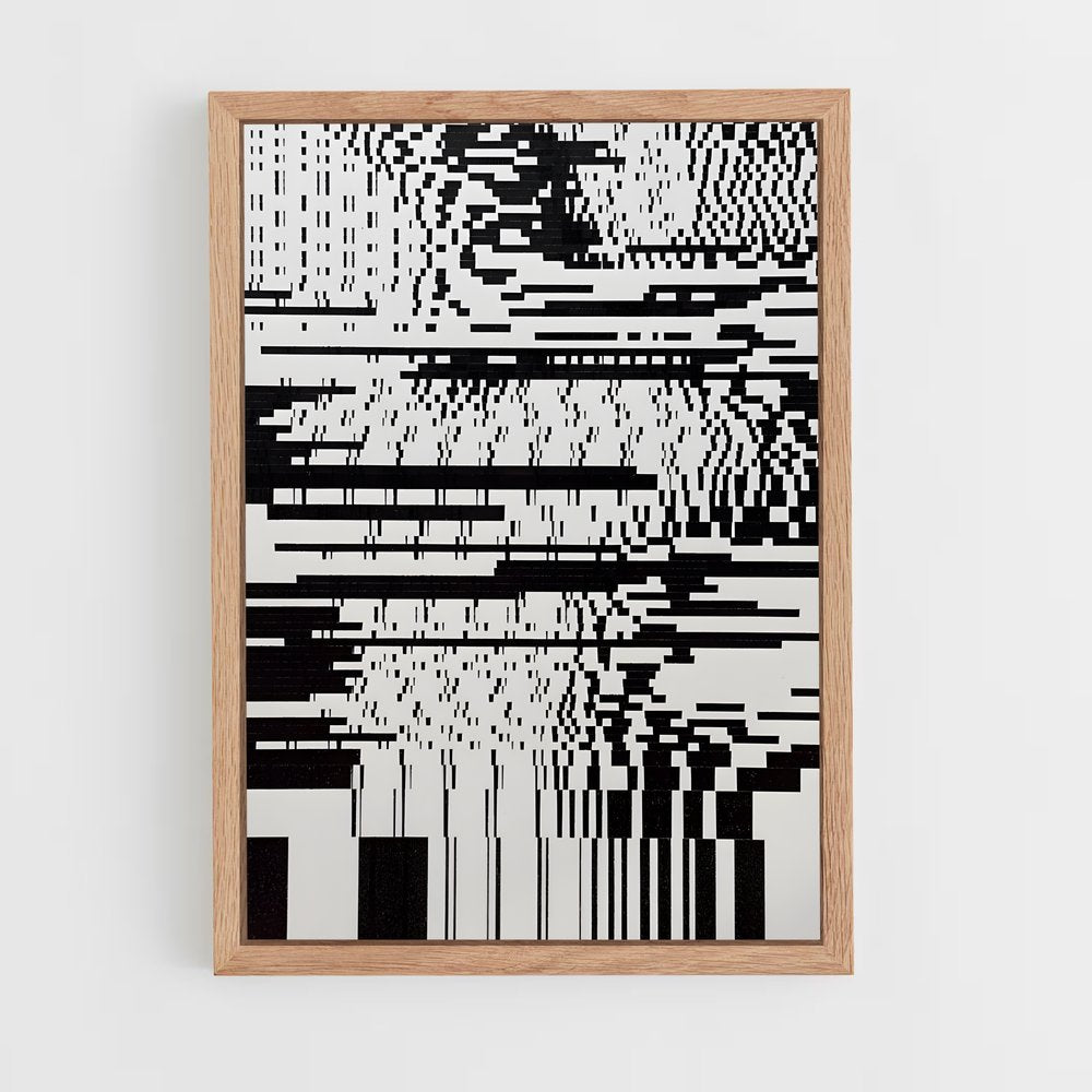 ap-glitch art-5 cadre Bois clair
