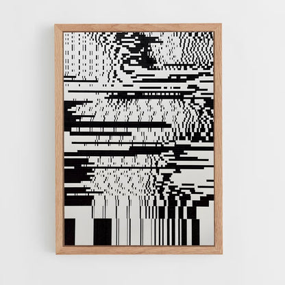 ap-glitch art-5 cadre Bois clair