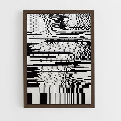 ap-glitch art-5 cadre Bois foncé