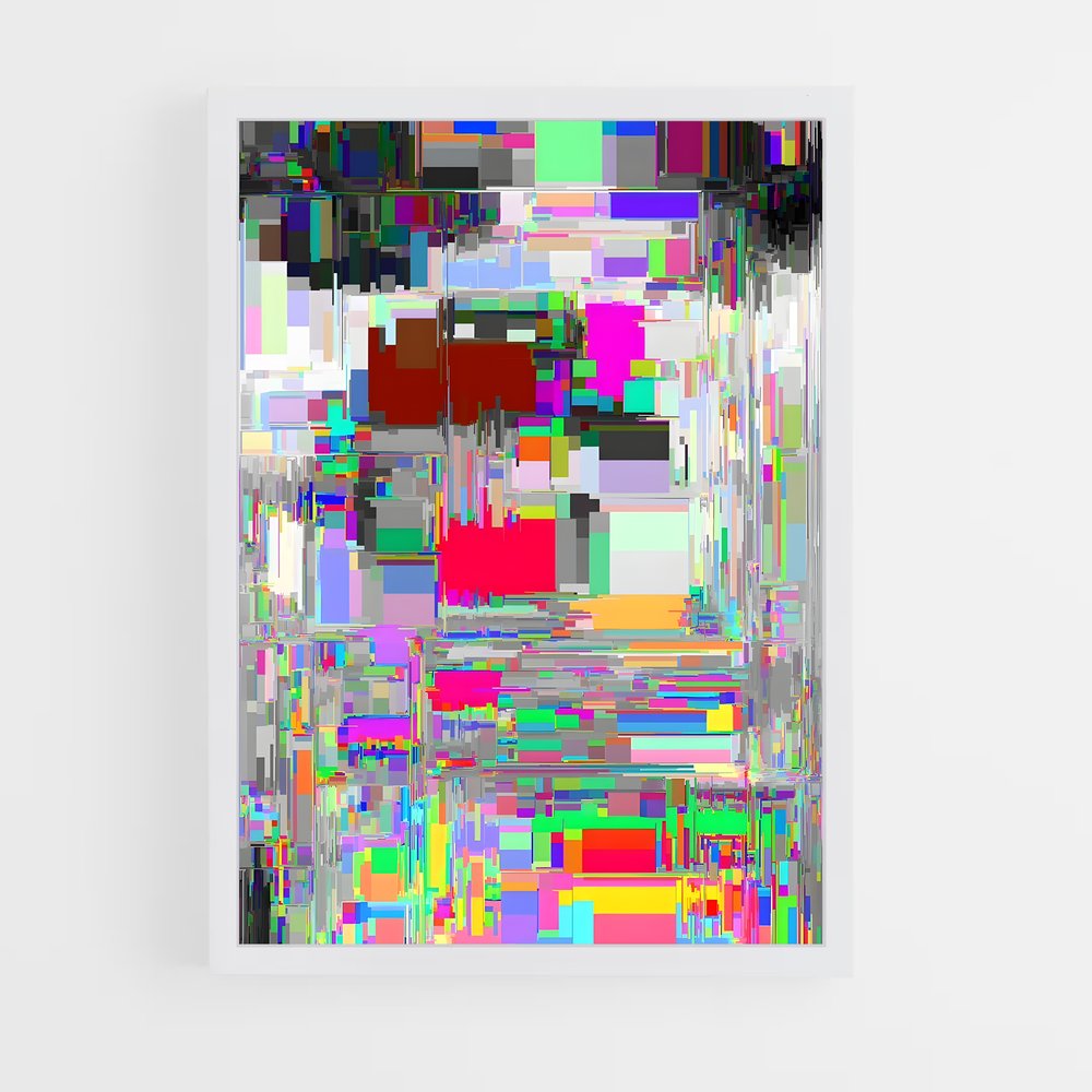 ap-glitch art-6 cadre Blanc