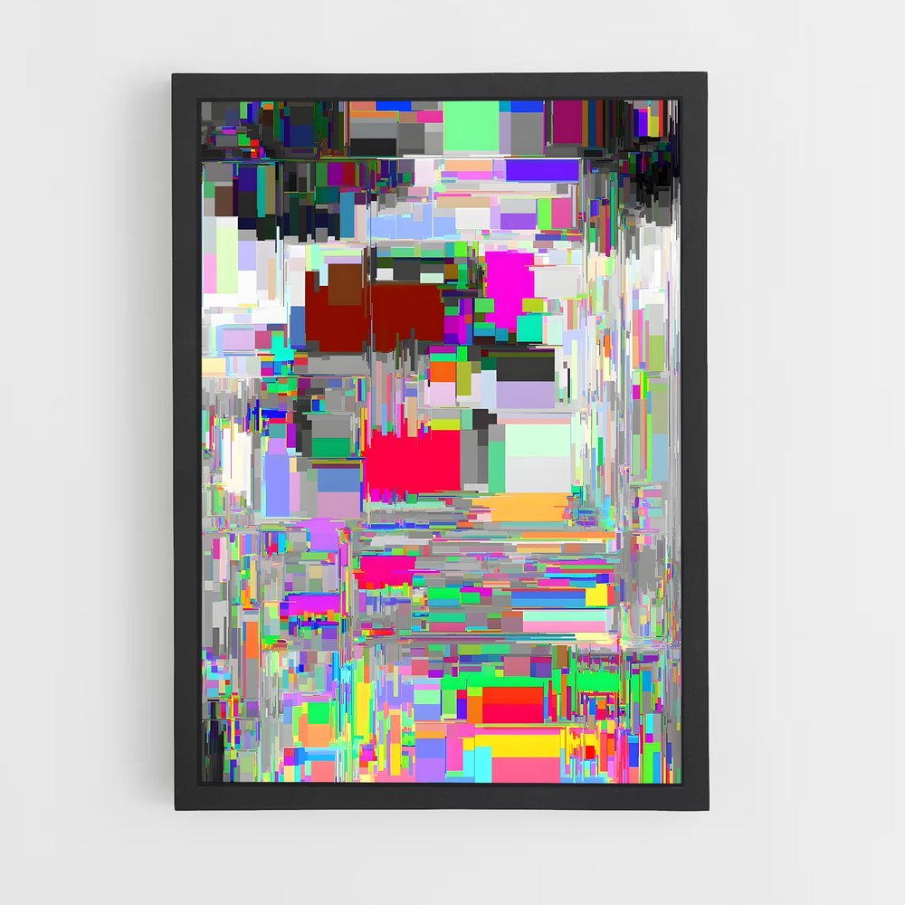 ap-glitch art-6 cadre Noir