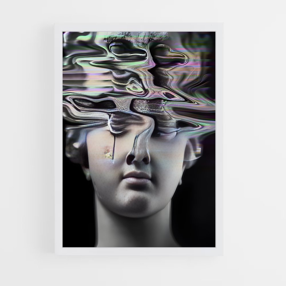 ap-glitch art-7 cadre Blanc