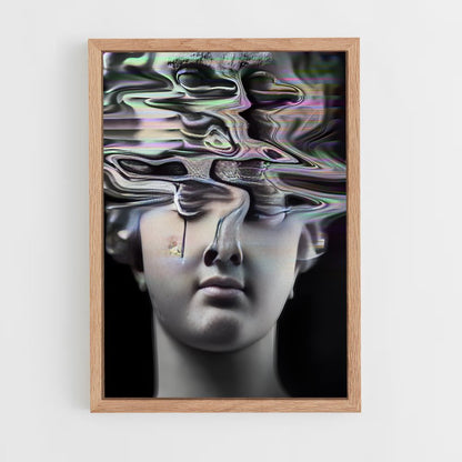 ap-glitch art-7 cadre Bois clair