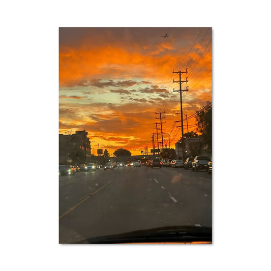 Poster Golden sunset 96107